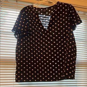 SHEIN Black and White Short Sleeve Blouse